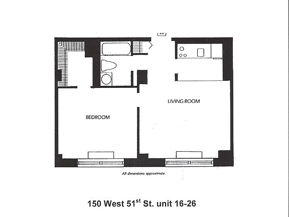 2nd image of 150 W 51st St APT 1626