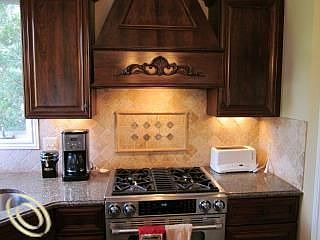 Gas Range & Custom Wood Hood