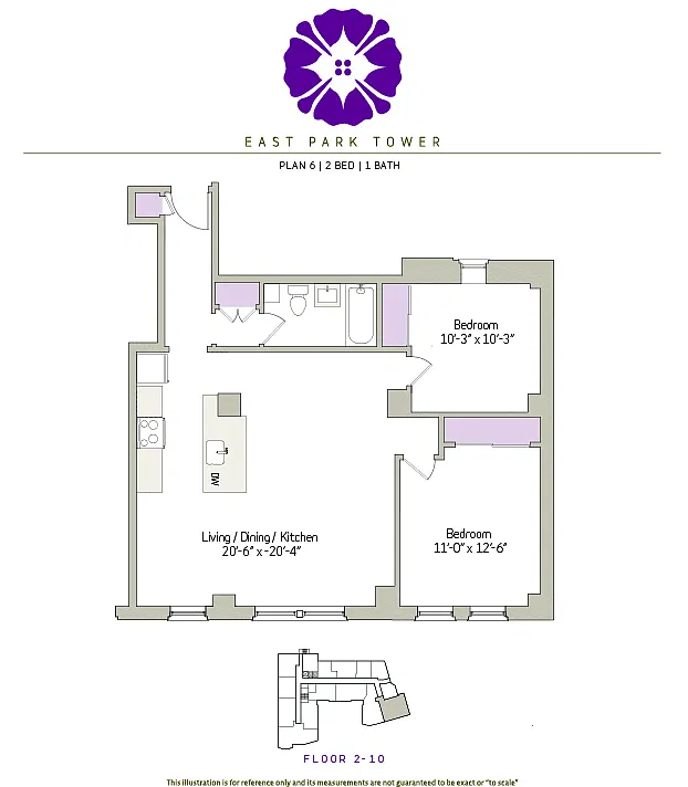 Floor plan east-2bT06