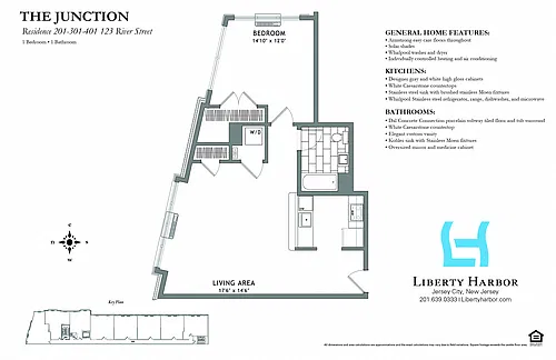 Floor plan JUNCTION-1 BEDROOM PLAN A