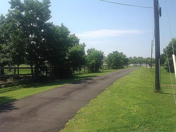 Drive way entering onto property