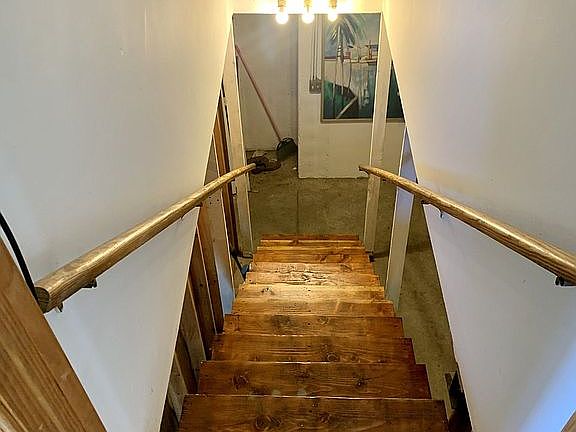 Stairs down to the basement.