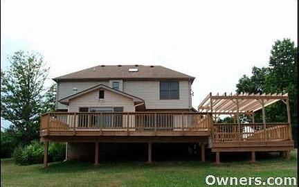 The amazing new deck from the back yard