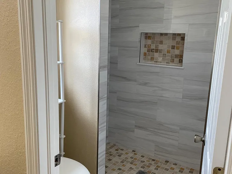 Newly remodeled master shower
