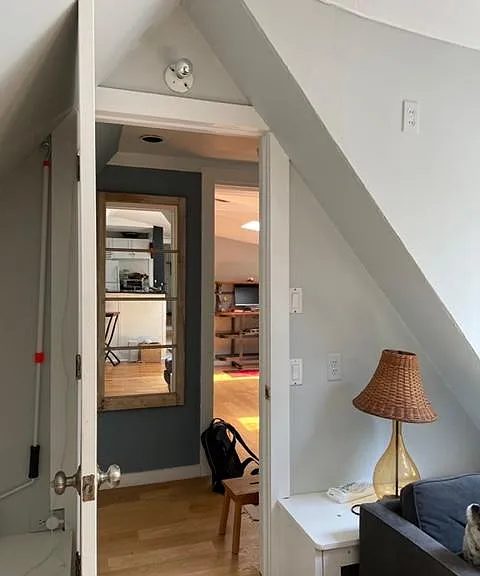 View toward studio from main apartment