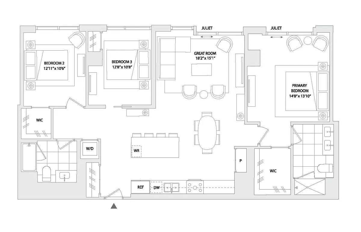 Floor plan 3 BED A6