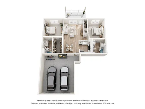 Floor plan Harrison-2x2