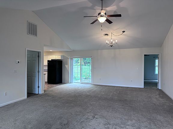 Great room with cathedral ceiling