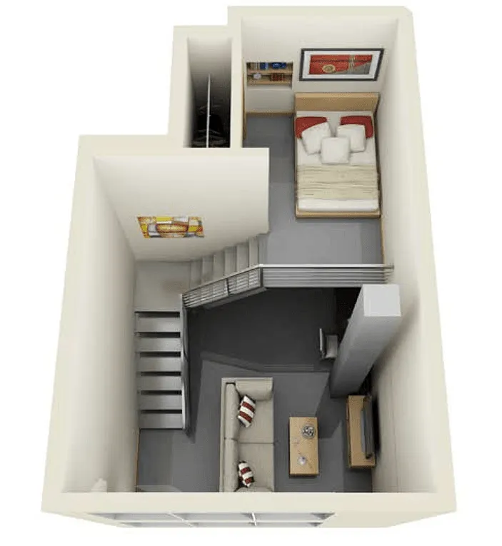 Floor plan Studio AC