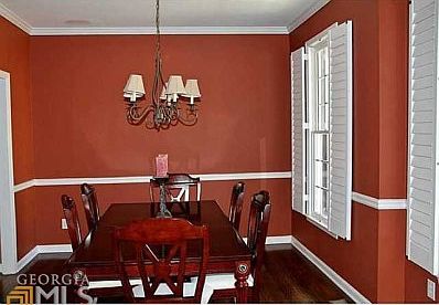 Large dining room with beautiful hardwoods