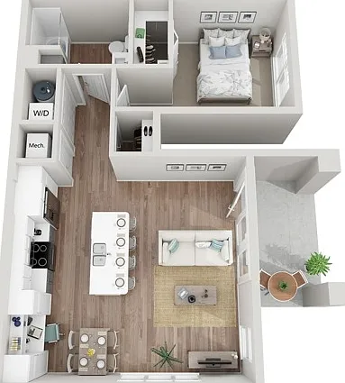 Floor Plan 1B | Seasons at Plainfield | Apartments in Plainfield, IL Floor Plan 1B | Seasons at Plainfield | Apartments in Plainfield, IL
