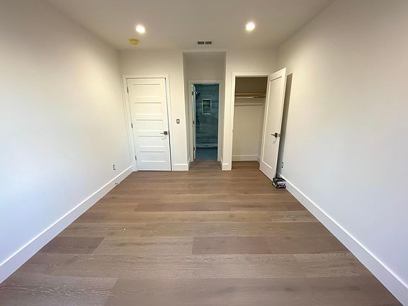 room from the window facing the bathroom and closet
