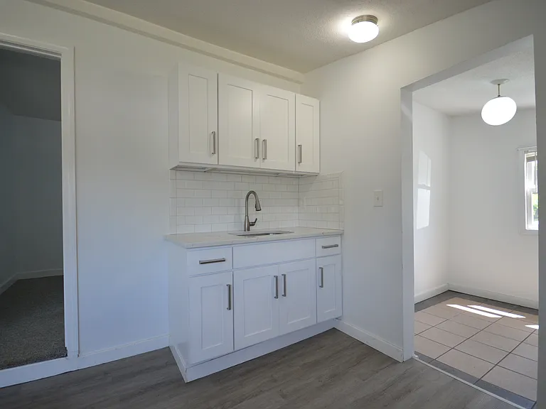 Kitchen. doorway to sitting room.