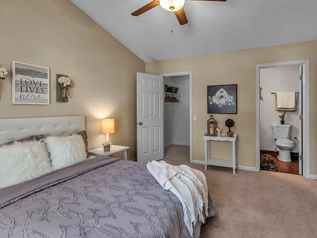 Master Suite with Walk In Closet and Private Bath