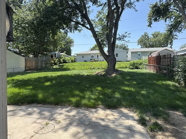 Fully fenced backyard