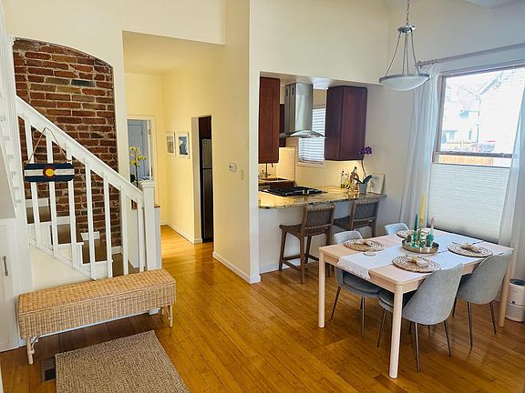 Dining room and kitchen