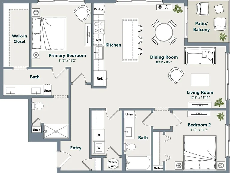 C-3C floor plan The Hudson