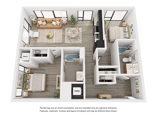 Floor plan Two Bedroom A
