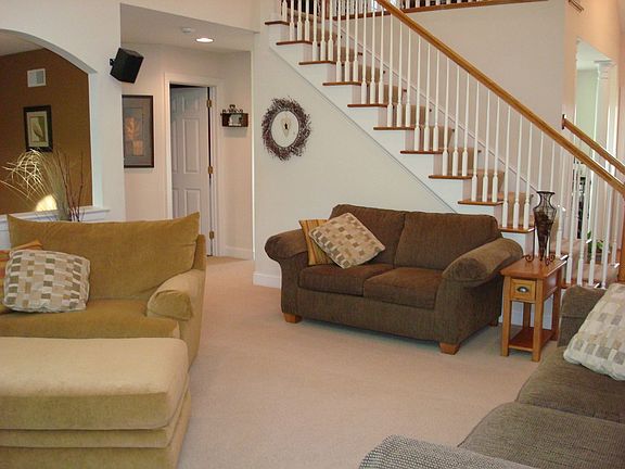 vaulted living room
