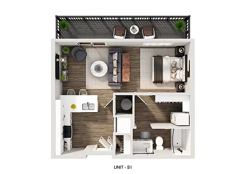 Floor plan The Studio Terrace