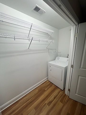 In unit washer and dryer with storage