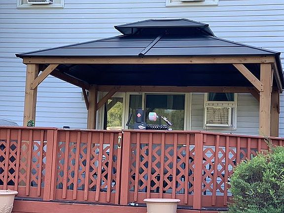 Gazebo with metal roof