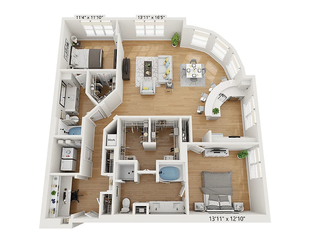 Floor plan Plan O (B2I)
