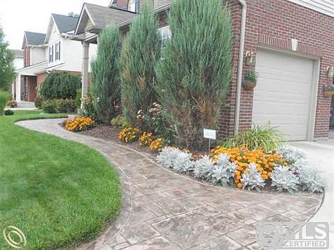Stamped Concrete Front Walk