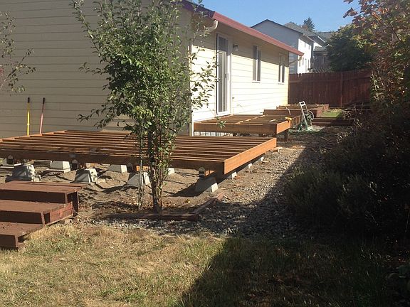Backyard (new deck being built)
