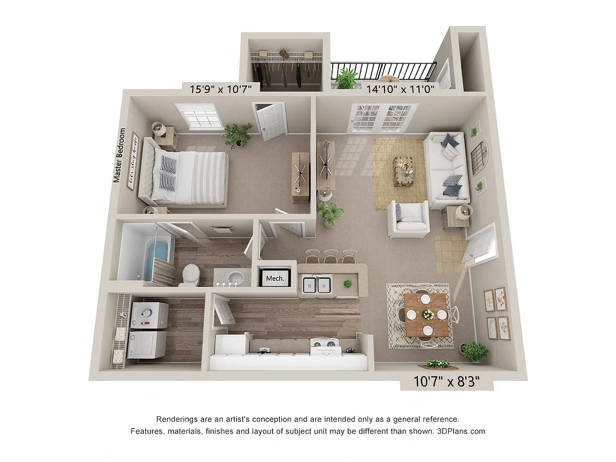 Floor plan One Bedroom
