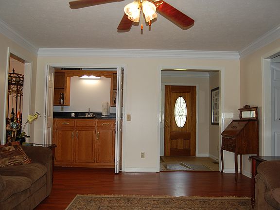Entry and wet bar from den