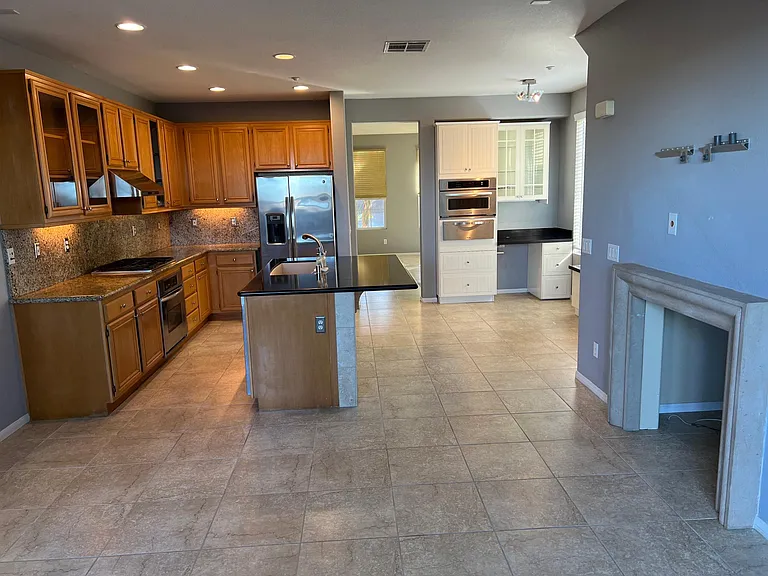 family room-kitchen area
