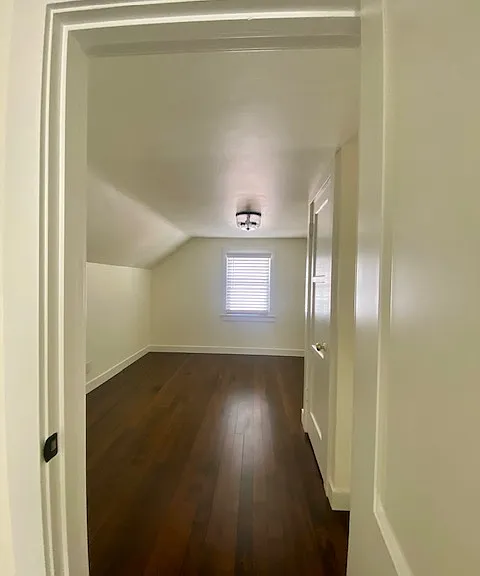 View from bedroom out to bonus space for office, play or den.