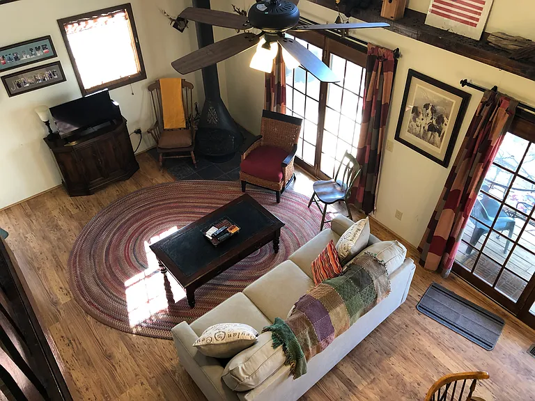 Family room view from above