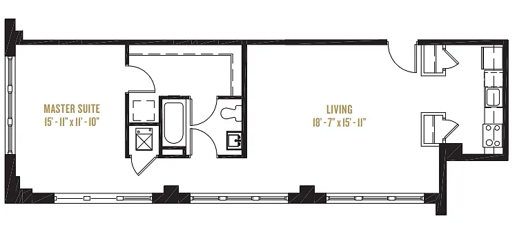 Floor plan Longwall Flat