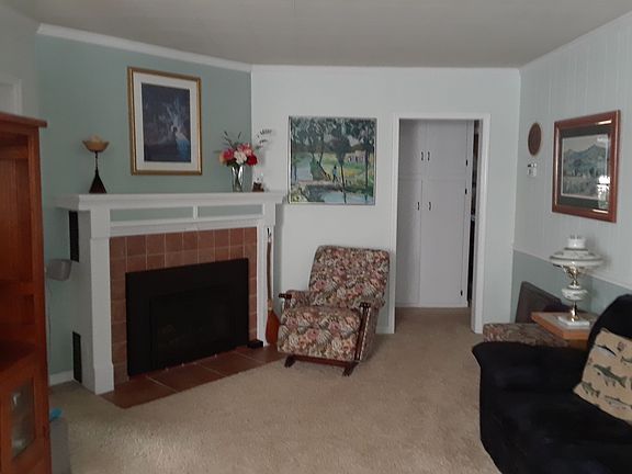 Gas fireplace in living room
