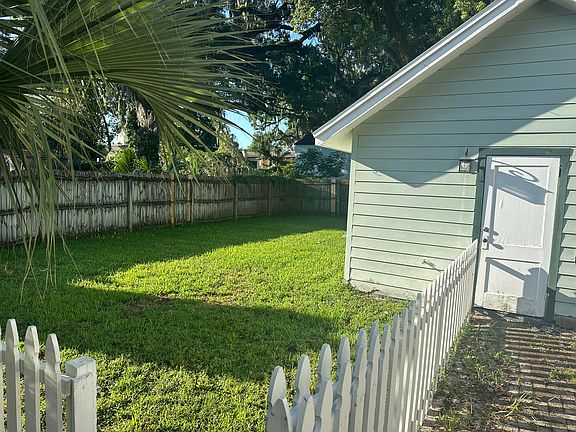 Large fenced in backyard