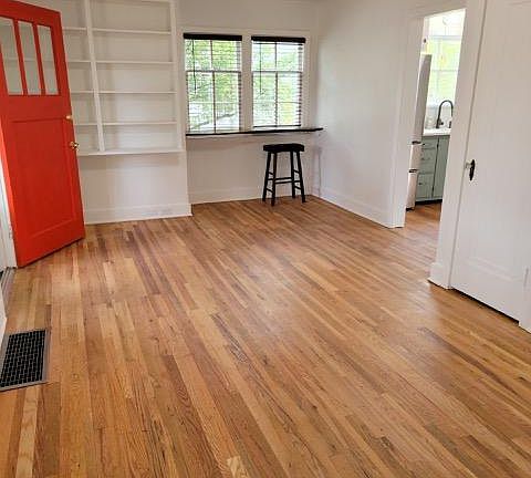 Living room. Original wood floors.