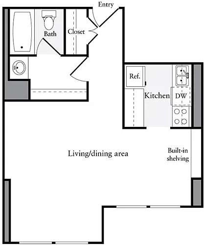 Floor plan Studio B