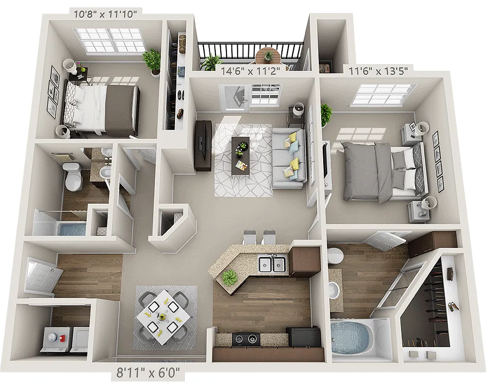 Floor plan Plan 4 (B2A)