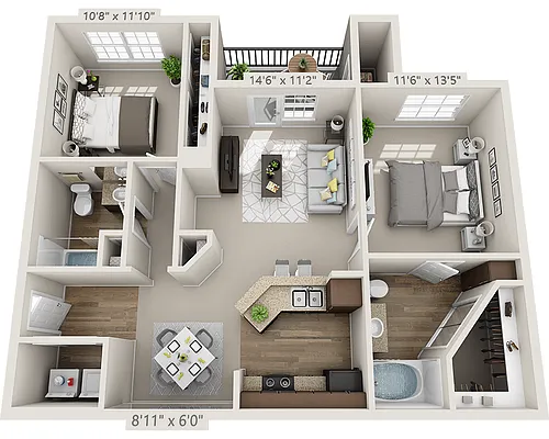 Floor plan Plan 4 (B2A)