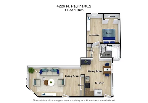 Floor plan One Bedroom