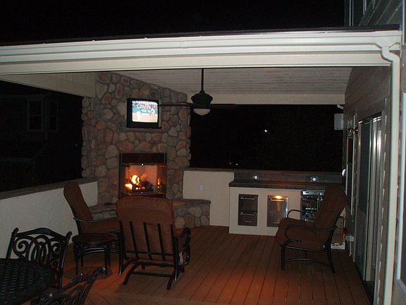 Outdoor Living Room at night