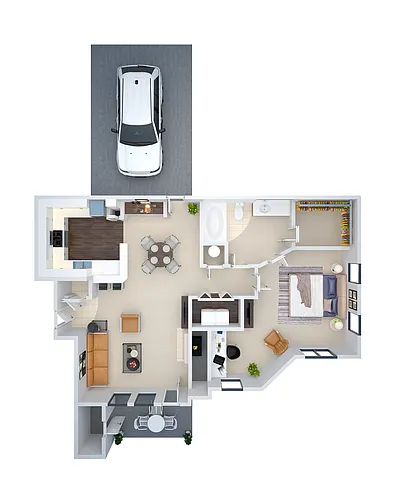 Floor plan 1 BED/GARAGE (cma1g)