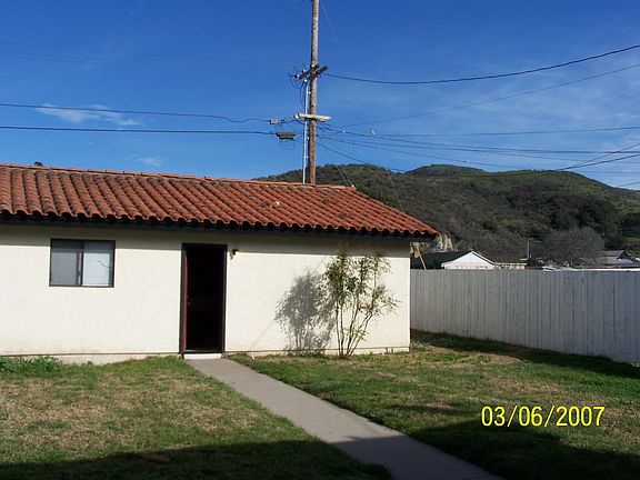 back yard garage entry