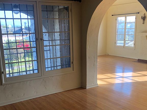 Dining room view into living room
