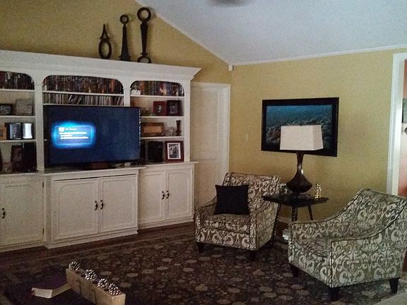 Family room with built-ins