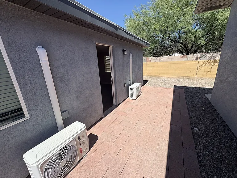 Rear patio area