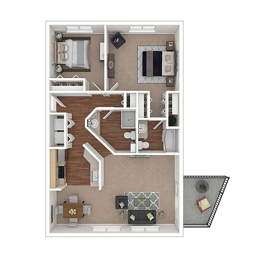 Floor plan 2x2A