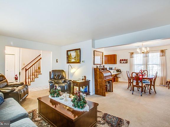 Living room and dining view